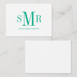 Moderne dreimalige Monogramm-Initialnamen Mitteilungskarte