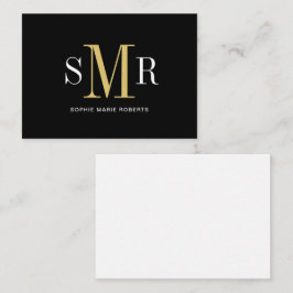 Moderne dreimalige Monogramm-Initialnamen Mitteilungskarte