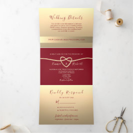 Moderne dreistellige Einladung Burgund