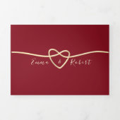 Moderne dreistellige Einladung Burgund (Cover)