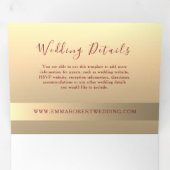 Moderne dreistellige Einladung Burgund (Innen Erste Seite)