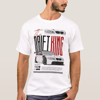 Moderne Drift King Sportwagen Grafik T-Shirt