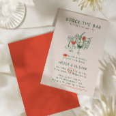 Moderne Drink Sketch Stock Bar Paare Dusche Einladung