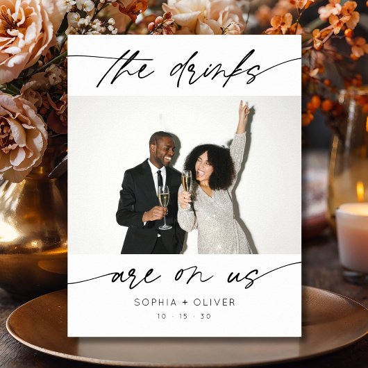 Moderne Drinks sind auf US-Kalligrafie Script-Foto Poster