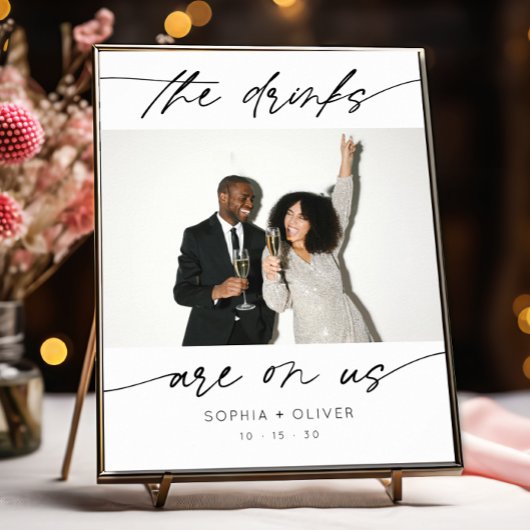 Moderne Drinks sind auf US-Kalligrafie Script-Foto Poster