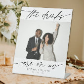 Moderne Drinks sind auf US-Kalligrafie Script-Foto Sockelschild