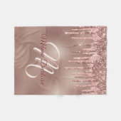 Moderne Driving Rose Gold Personalisiert Name Fleecedecke (Vorderseite (Horizontal))