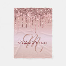 Moderne Driving Rose Gold Personalisiert Name Fleecedecke