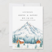 Moderne druckbare Berge Save The Date (Vorderseite)