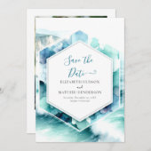 Moderne, druckbare Nautikhochzeit Save The Date (Vorne/Hinten)