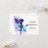 Moderne druckbare Whimsikfalle zum Geburtstag Karte (Vorderseite/Rückseite Beispiel)