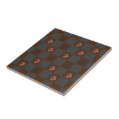 Moderne Drucke Checkerboard Burgundy Gray | Fliese (Seite)