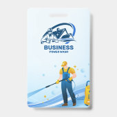 Moderne Druckwäsche Power Waschhaus Reinigung Ausweis (Back)