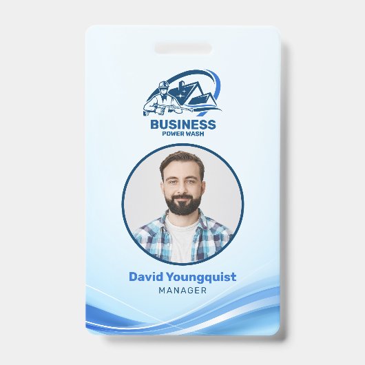 Moderne Druckwäsche Power Waschhaus Reinigung Ausweis (Front)