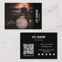 Moderne Drummer Band Musiker Full Foto Black