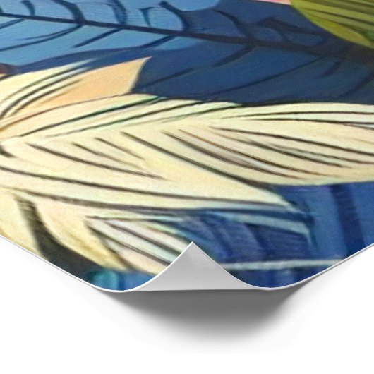 Moderne Dschungel Morris Art Poster (Ecke)