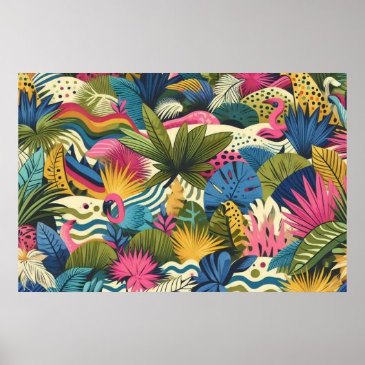 Moderne Dschungel Morris Art Poster (Vorne)