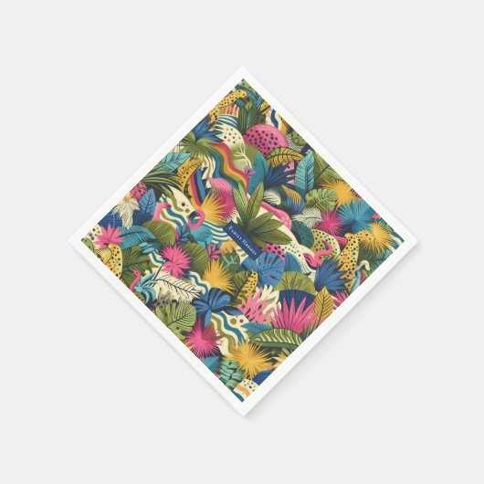 Moderne Dschungelkunst Serviette (Ecke)