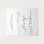 Moderne du warst immer der Hintergrund einer Hochz Wandteppich (Vorderseite (Horizontal))