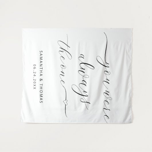 Moderne du warst immer der Hintergrund einer Hochz Wandteppich (Vorderseite (Horizontal))