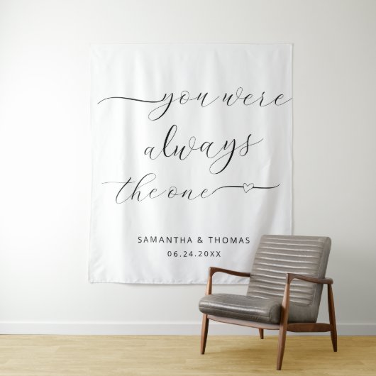 Moderne du warst immer der Hintergrund einer Hochz Wandteppich (Beispiel)