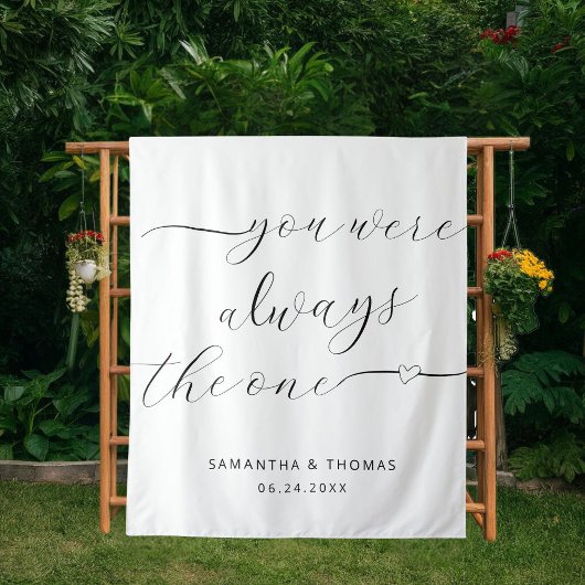 Moderne du warst immer der Hintergrund einer Hochz Wandteppich