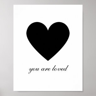 Moderne Du wirst geliebt Herz Poster