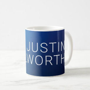 Moderne dunkelblaue Abstufung & minimaler editierb Kaffeetasse