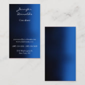 Moderne dunkelblaue Farbhandschrift Schlicht einzi Visitenkarte (Vorne/Hinten)