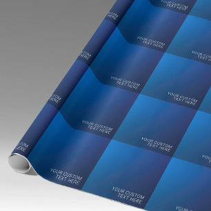 Moderne dunkelblaue Farbverlauf- & minimalistische Geschenkpapier