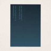 Moderne dunkelblaue Gradientenhalskarte (Rückseite)