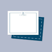 Moderne, dunkelblaue Grenzgestation Mitteilungskarte