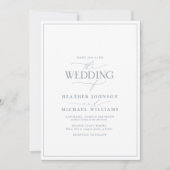 Moderne dunkelblaue Kalligrafie Einladung zur Hoch (Vorderseite)