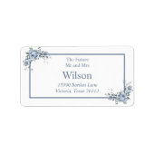 Moderne dunkelblaue schwarze Rücksendeadresse Adressaufkleber (Vorne)