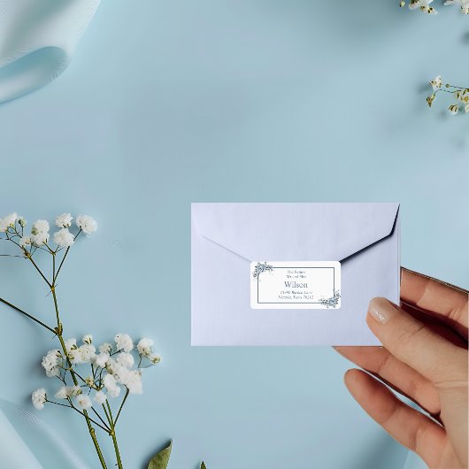 Moderne dunkelblaue schwarze Rücksendeadresse Adressaufkleber