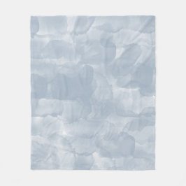 Moderne dunkelblaue Wasserfarben Pinselstriche Fleecedecke