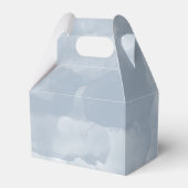 Moderne dunkelblaue Wasserfarben Pinselstriche Geschenkschachtel (Rückseite)