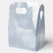 Moderne dunkelblaue Wasserfarben Pinselstriche Geschenkschachtel (Geöffnet)