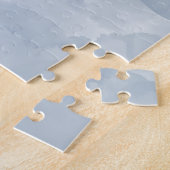 Moderne dunkelblaue Wasserfarben Pinselstriche Puzzle (Seite)