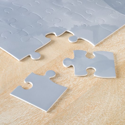 Moderne dunkelblaue Wasserfarben Pinselstriche Puzzle (Seite)