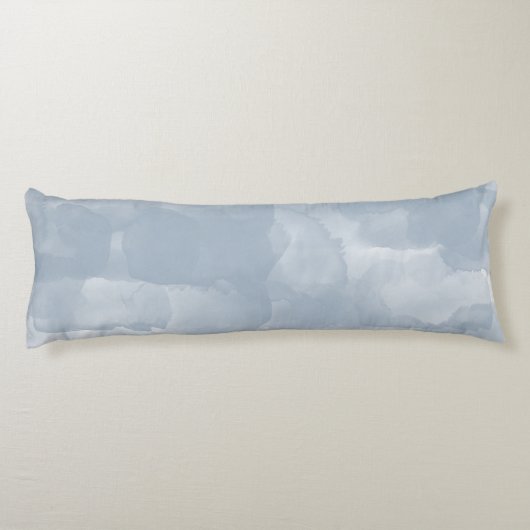 Moderne dunkelblaue Wasserfarben Pinselstriche Seitenschläferkissen (Rückseite)