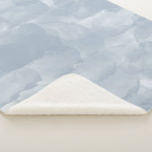 Moderne dunkelblaue Wasserfarben Pinselstriche Sherpadecke (3/4)