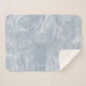 Moderne dunkelblaue Wasserfarben Pinselstriche Sherpadecke (Vorderseite (Horizontal))