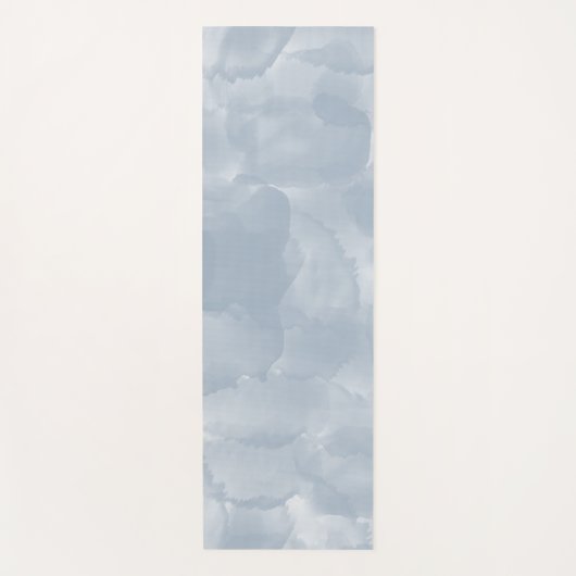 Moderne dunkelblaue Wasserfarben Pinselstriche Yogamatte (Vorderseite)