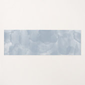 Moderne dunkelblaue Wasserfarben Pinselstriche Yogamatte (Vorderseite (Horizontal))