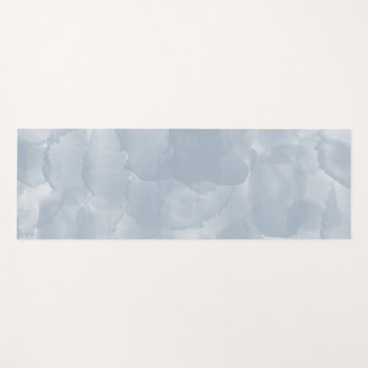 Moderne dunkelblaue Wasserfarben Pinselstriche Yogamatte (Vorderseite (Horizontal))