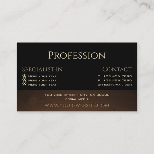 Moderne dunkelbraune Holzkörbe Holzplatten Cool Visitenkarte (Rückseite)