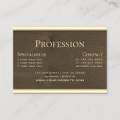 Moderne dunkelbraune Holzplatten Holzkörbe Visitenkarte (Rückseite)