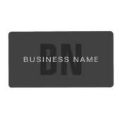 Moderne, dunkelgraue, bearbeitbare Vorlage für Mon (Vorne)