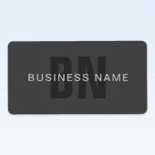 Moderne, dunkelgraue, bearbeitbare Vorlage für Mon Adressaufkleber